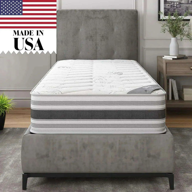 9-Inch Twin Hybrid Mattress with Advanced Airflow and Premium Edge Support, Crafted in the USA