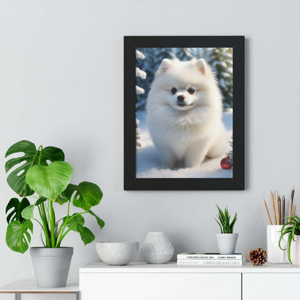 Eco-Friendly Winter Puppy Art Print Collection with Acrylic Protection