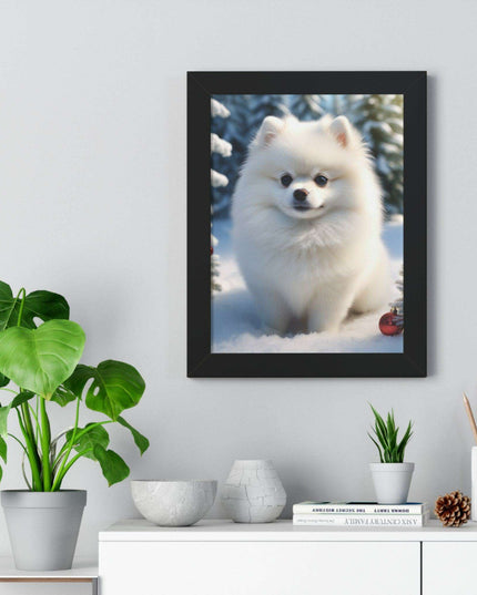Eco-Friendly Winter Puppy Art Print Collection with Acrylic Protection