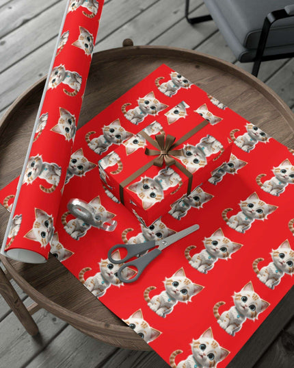 Eco-Chic Cat Themed Customizable Holiday Gift Wrap Collection