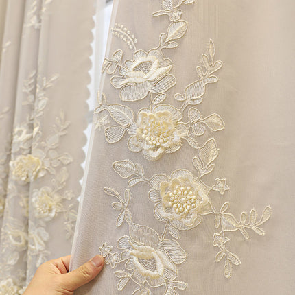 Peekaboo Studio Double Open Yarn Curtain Set - Integrated Shading Desi