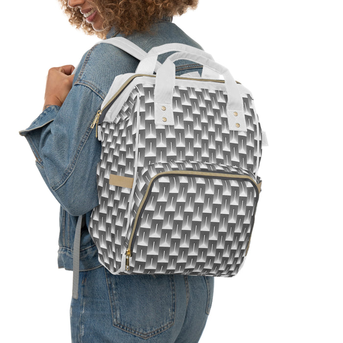 Luxury Baby Essentials Diaper Backpack with Geometric Design
