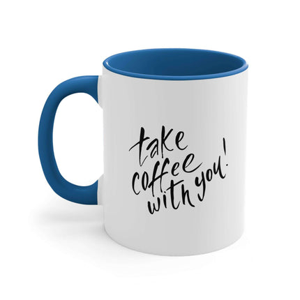 Sophisticated Two-Tone 11oz Custom Accent Coffee Mug for Elegant Mornings