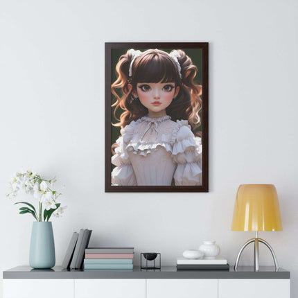 Eco-Friendly 3D Girl Wall Art with Sustainable Frame: Modern Green Home Decor