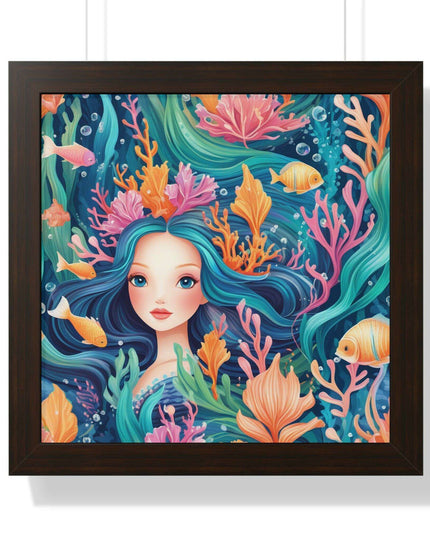 Eco-Friendly Elite Mermaid Framed Art Print for Sustainable Home Decor