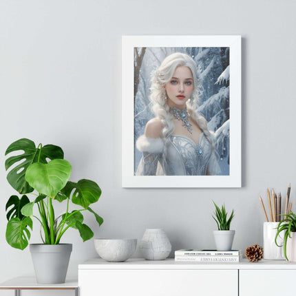 Winter Wonderland Puppy Framed Gaming Art - Sustainable Decor for Your Home
