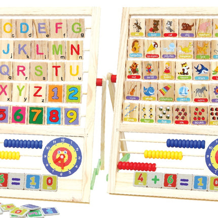 Wooden English Learning Flip Board for Children Ages 4 to 6