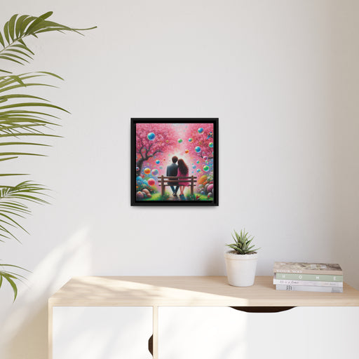 Valentine's Day Special: Chic Matte Canvas Print with Black Pinewood Frame