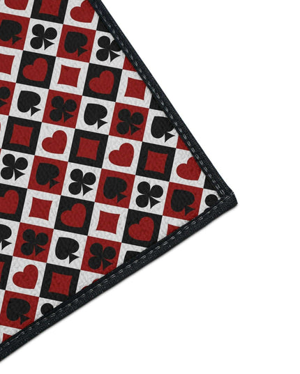 Customizable Elegant Black Border Non-Slip Polyester Area Rug