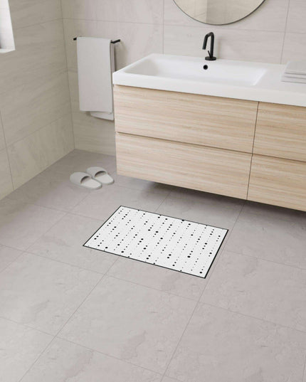 Stylish Non-Slip Black and White Polka Dot Area Rug for Modern Homes