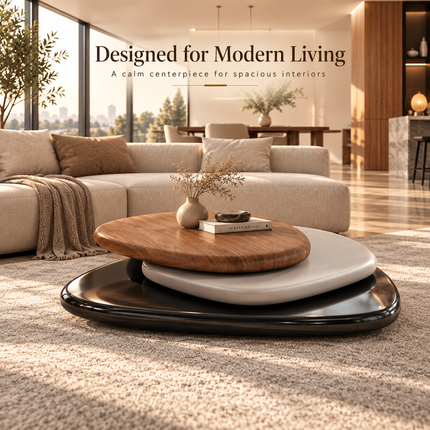 Rotating Coffee Table - Italian Minimalist Floating Design