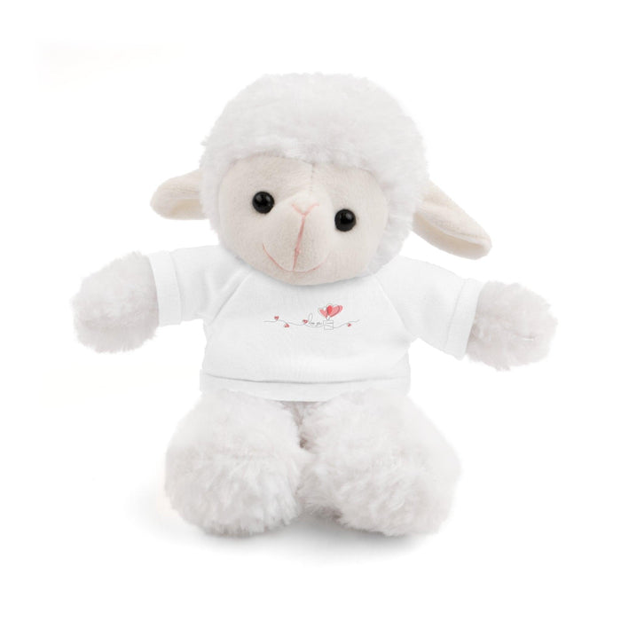Customizable 8" Peekaboo Plush Animals for Valentine's Day with Personalizable Tees
