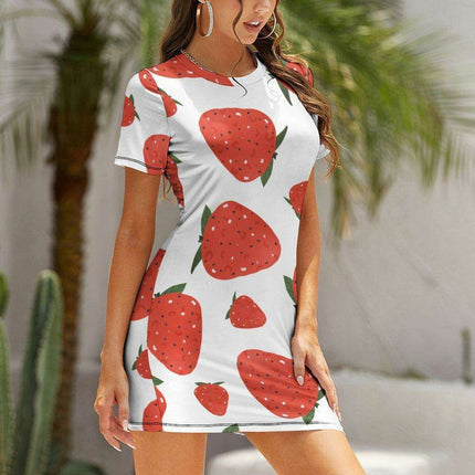 Chic Ivory Short Sleeve Wrap Dress for Women - Ideal for Any Event