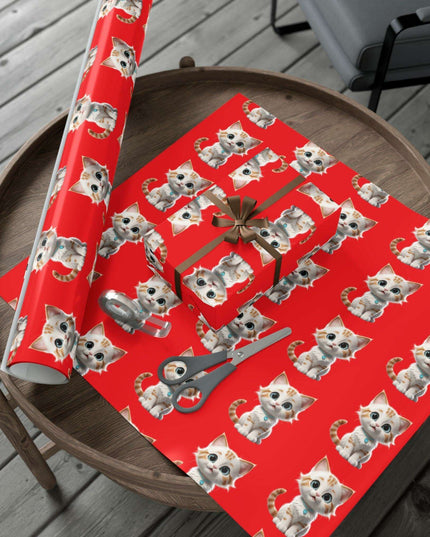 Eco-Chic Cat Themed Customizable Holiday Gift Wrap Collection