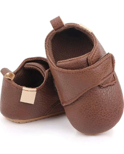 Newborn Baby Shoes Baby Boy Girl Shoes Classic Leather Rubber Sole Anti-slip
