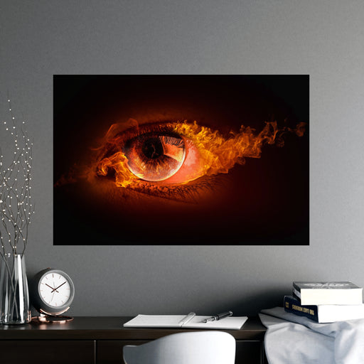 Elegant Fire Eye Matte Posters - Classy Home Decor Prints