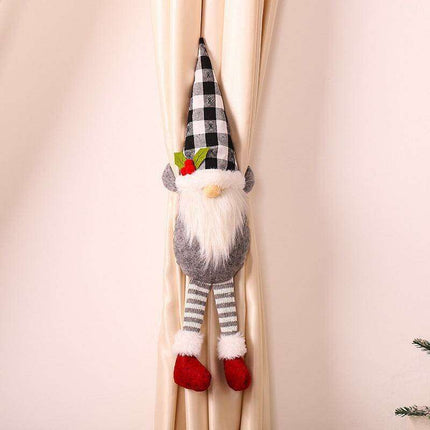 Charming Holiday Gnome Curtain Tiebacks for Enchanting Decor