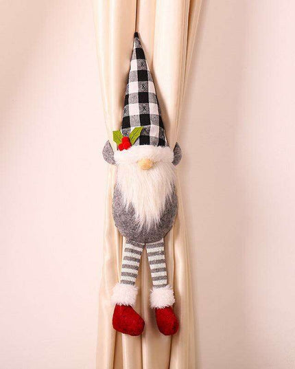 Charming Holiday Gnome Curtain Tiebacks for Enchanting Decor