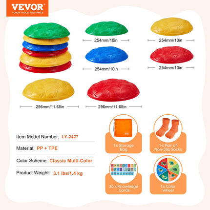 Peekaboo Studio VEVOR Kids Balance Stepping Stones - 6 PCS, Indoor/Out