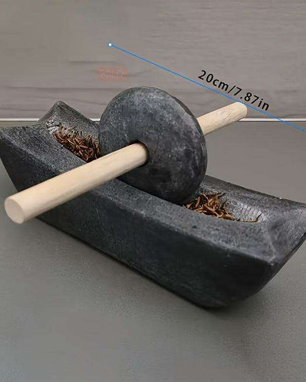 Mini Lapis Lazuli Spice Grinder - Handcrafted Manual Herb & Pepper Crusher for Gourmet Cooking