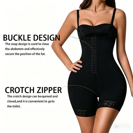 Women's High Compression Faja Bodysuit – Lace Trim & Adjustable Straps