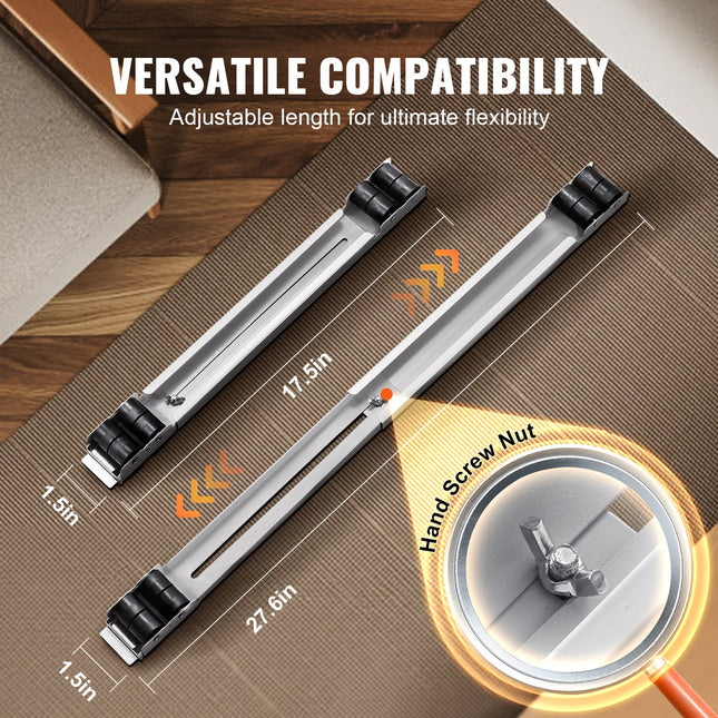 Heavy Duty Appliance Rollers — 660 Lbs, Extendable, White