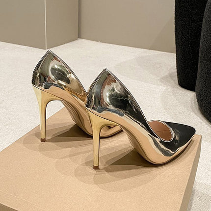 Peekaboo Studio Pointed Slip-On Stiletto Heels with High-Grade Comfort
