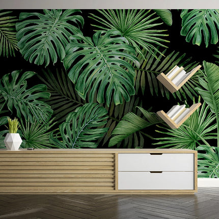Peekaboo Studio Nordic Green Plant Wallpaper - Durable & Removable