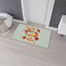 Opulent Abstract Geometric Floor Mat with Black Trim and Non-Slip Backing - Luxurious Home Accent
