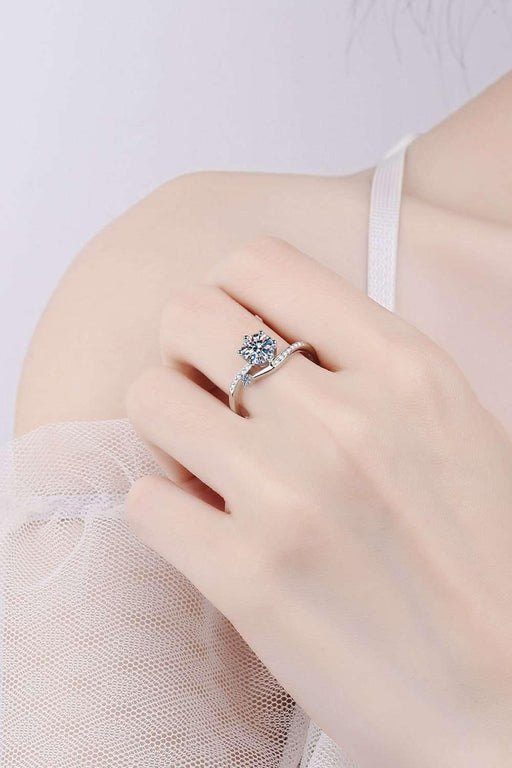 Elegant 0.5 Carat Lab Grown Diamond Ring with Zircon Accents