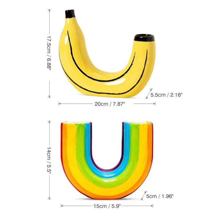 Vibrant Rainbow Vase - Burst of Color for Your Home