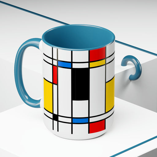 Elite Maison Two-Tone Coffee Mugs: Luxurious Morning Elegance Set