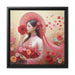 Asian Beauty - Matte Canvas Pinewood Frame