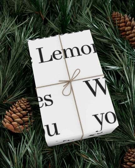Elegant Lemon-Themed Gift Wrap Paper for Distinctive Presentations