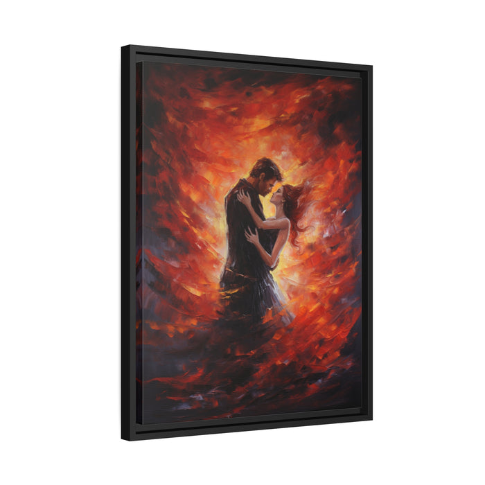 Elite Romance - Stunning Matte Canvas Print with Black Pinewood Frame