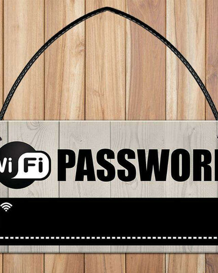Stylish Wooden WiFi Access Sign: Modern Decor for Trendy Spaces