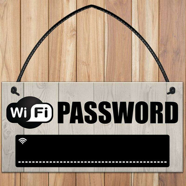 Stylish Wooden WiFi Access Sign: Modern Decor for Trendy Spaces
