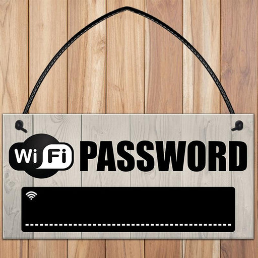 Elegant Wooden WiFi Password Plaque for Stylish Settings