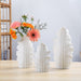 Scandinavian Flower Glazed Ceramic Vase with Roasted Floral Design
