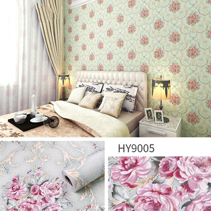 Large Flower Wallpaper Mixed With Family Style