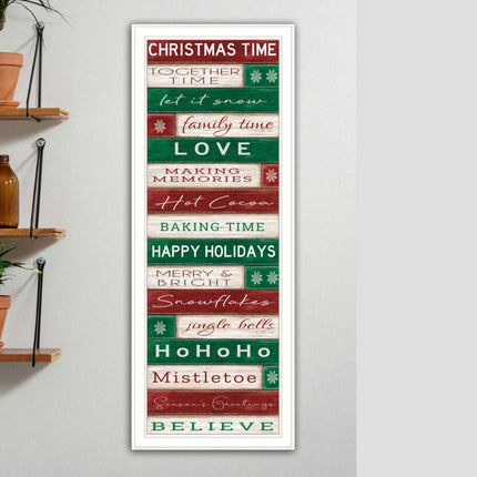 Cindy Jacobs Christmas Time White Framed Wall Art - Multicolor Print