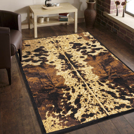 Tribes GC YLS4008 2'7" x 7'3" Southwest Area Rug, Black Polypropylene