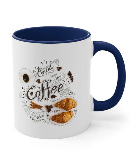 Vibrant Contrast 11oz Ceramic Coffee Mug - Chic Dual-Tone Style