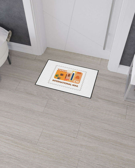 Elegant Vintage Stamp Area Rug with Safety-Enhanced Non-Slip Base