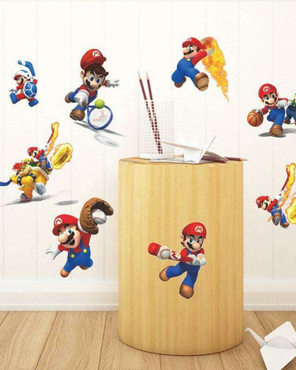 Elegant Super Mario Adventure Nursery Wall Art Decals for Modern Spaces