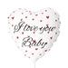 Valentine Red Heart Matte Mylar Balloon Set - Elegant 11" Round and Heart-shaped Bouquet