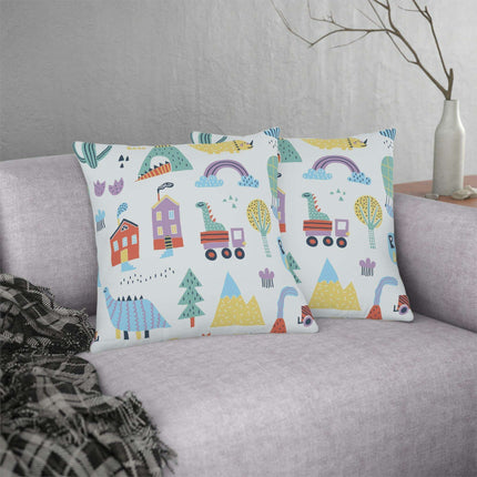 Colorful Nordic Floral Kids' Outdoor Waterproof Cushion Collection - Fun Zippered Pillows for Playtime Excitement