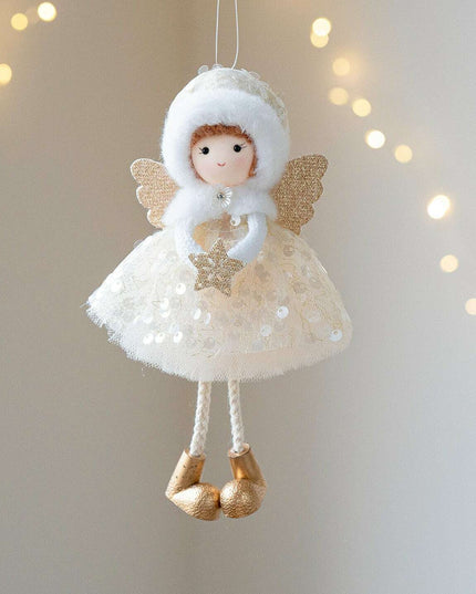 Christmas Winter Mesh Angel Big Eyes Girl Pendant