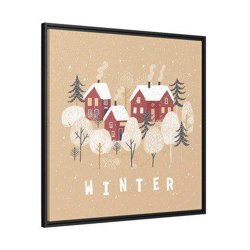 Elegant Winter Matte Canvas Art - Sustainable Pinewood Frame