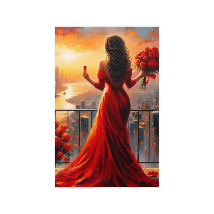 Elegant Red Wine Matte Art Print - Luxe Decor for a Refined Space